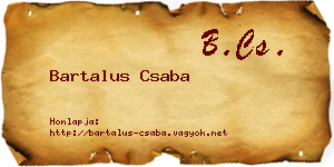 Bartalus Csaba névjegykártya